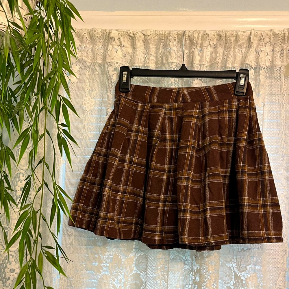 WOMENS Brown Pleated skirt